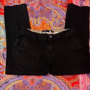 Black Straight-Leg Jeans